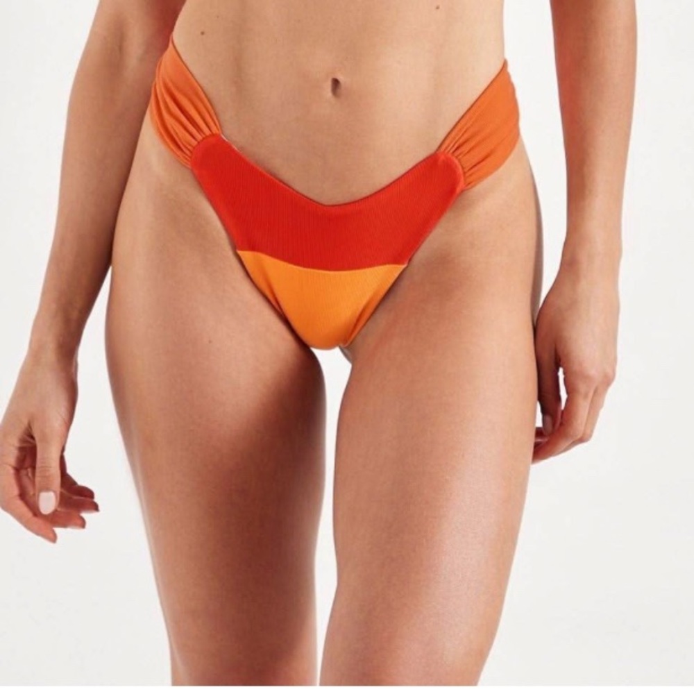 oneone bikini orange Yellow cecilia bottom cairo Nwt Size Large